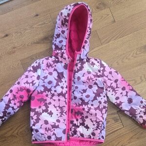 The North Face Kids Pink Floral Puffer Jacket